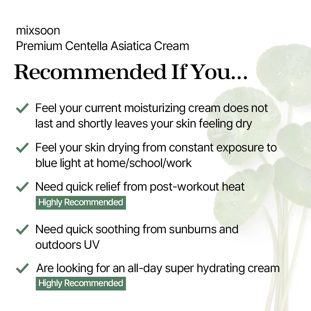 mixsoon Premium Centella Asiatica Cream 50ml - Image 7
